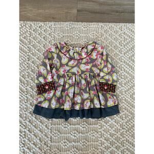 Matilda Jane Character Counts Noel Top Floral Tulip Size 4